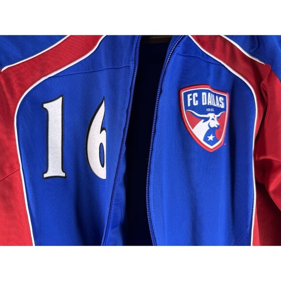 Vintage Adidas FC Dallas MLS Mens Training Full Zip Jacket Size Small, No.16 - Picture 6 of 12